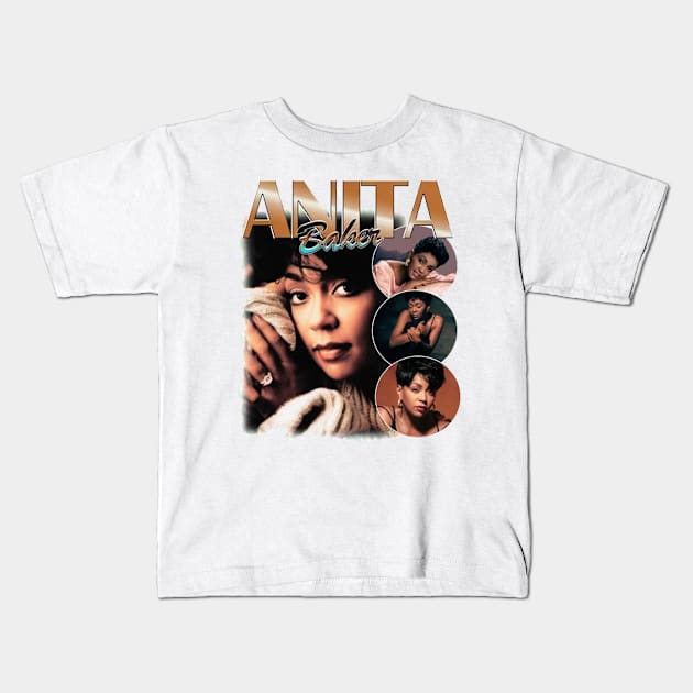 Anita Baker Pose Kids T-Shirt by wildzfreak